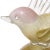 Mid-Century Modern Murano Vintage Barbini Pink Head White Heavy Gold Flecks Italian Art Glass Bird Figure Paperweight For Sale - Image 3 of 7