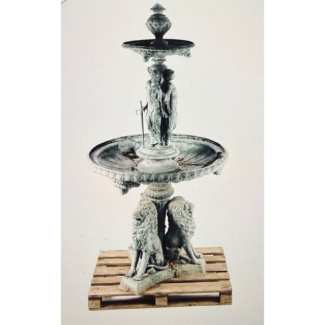 Vintage Pompous Park Fountain, 1890s, in Good conditions. Designed 1890 to 1919