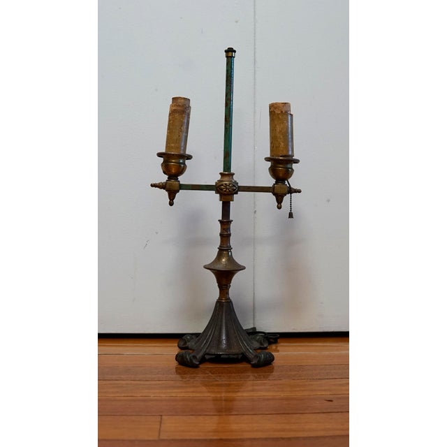 Rembrandt Antique Bouillotte Iron Tole Lamp, 1920s For Sale - Image 12 of 12