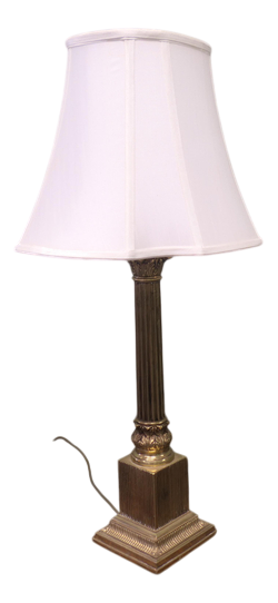 Vintage Corinthian Column Table Lamp in Brass, 1960