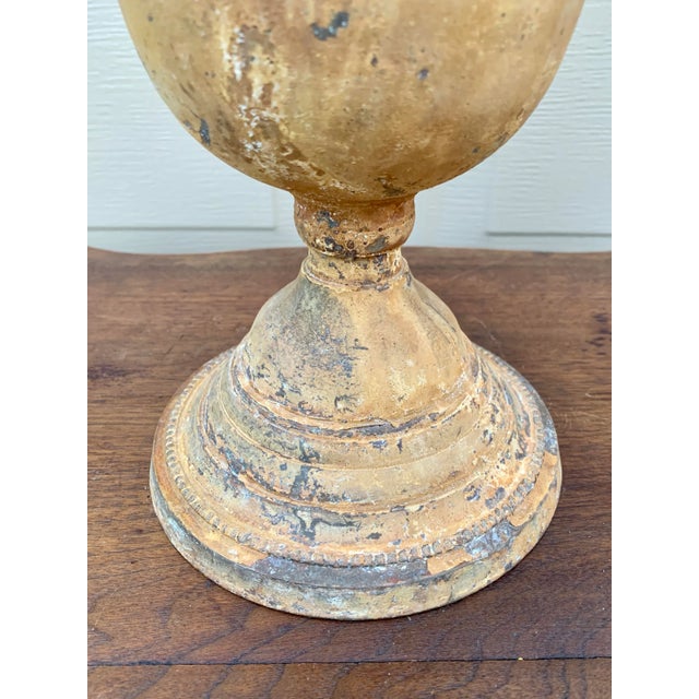 Weathered Cast Iron Garden Finials, a Decorative Pair For Sale - Image 9 of 12