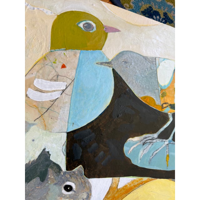 "Camp" a Fun Painting of Birds and Squirrel For Sale In Santa Fe - Image 6 of 9