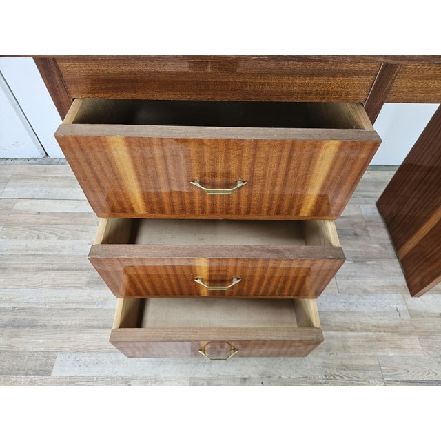 Vintage Italian Desk with Drawers, 1960 For Sale - Image 9 of 17
