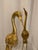 1990s Vintage Mid-Century Style Cast Aluminum Gilt Crane Sculptures - A Pair For Sale - Image 5 of 8