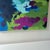 Abstract Blue Green Purple Acrylic Painting on Canvas For Sale - Image 4 of 8
