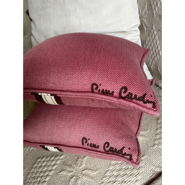 Small Vintage Decorative Cushions by Pierre Cardin, 1970s, Set of 2, in Very Good conditions. Designed 1970 to 1979 This...