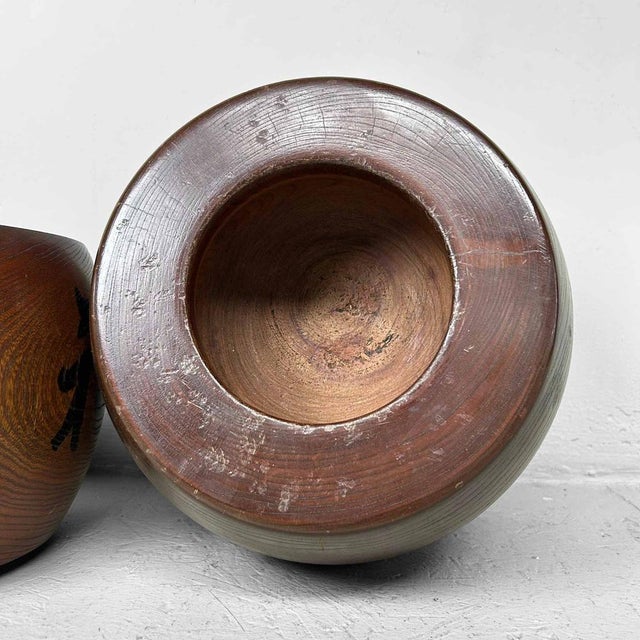 Japanese Wooden Hibachi, 1920s, Set of 2 For Sale - Image 18 of 18