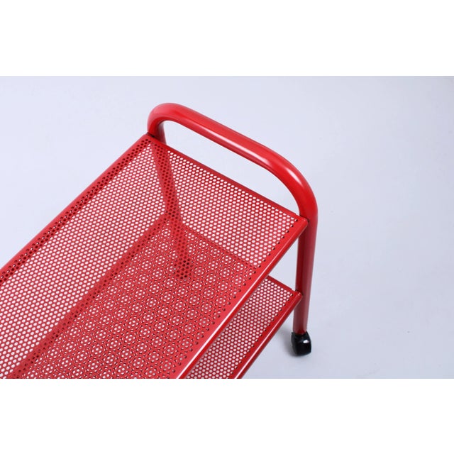 Characteristic 1980s metal trolley called "Tech". Producer Habitat. Typical postmodern accents are the black glossy...