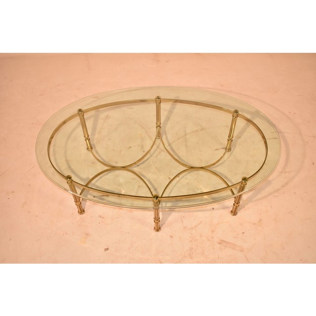 Brass Mid-Century Brass Coffee Table With Glass Top, Circa 1960's For Sale - Image 8 of 10