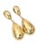 Mid 20th Century 14k Yellow Gold Textured Drop Earrings For Sale - Image 5 of 7