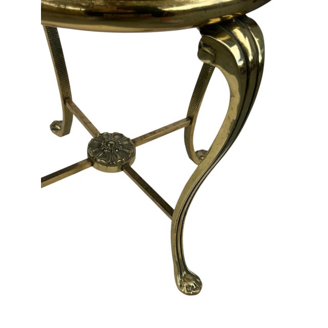 Neoclassical Brass Vanity Seat, Occasional Stool, Footstool. Elegant vintage vanity, occasional stool, foot stool in...