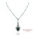 18k (750) White Gold Natural Zambian and Diamond Pear Drop Necklace For Sale - Image 4 of 8