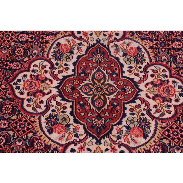Textile Vintage Hand-Knotted Wool Rug – 10'0" X 12'6" – Blue & Red For Sale - Image 7 of 7