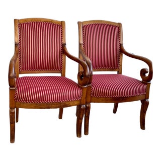 Pair of French Empire Chairs, Circa 1825 For Sale