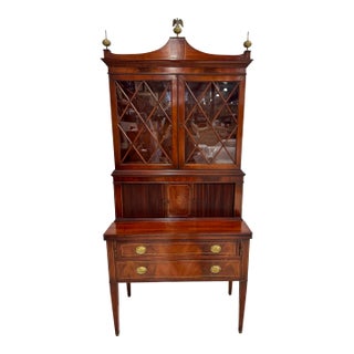 1940s Federal Style Mahogany Secretary Desk For Sale