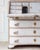 A Danish secretary dating to the 18th century , in the Rococo style. Finished in a soft grey and with a blush grey...