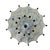 Early 21st Century Vintage Two Tiers Upside Down Umbrella Ceiling Chandelier With Bells, White/ Blue in Arabasic Design Style For Sale - Image 5 of 9