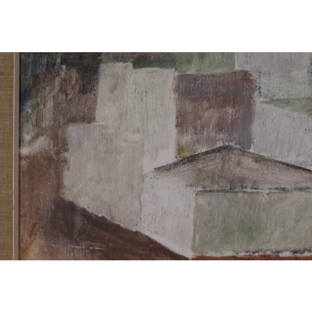Josef Sandberg, Houses, 1960s, Oil on Panel, Framed For Sale - Image 5 of 14