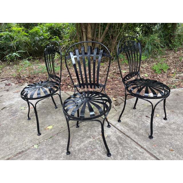 Early 20th Century Francois Carre Antique Original Parisian Park Chairs, Circa 1880 - A Trio, Attributed For Sale - Image 5 of 7