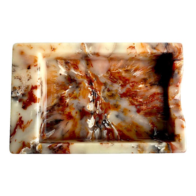 Mid 20th Century Faux Onyx Resin Note Tray by Sunlight Industries For Sale - Image 13 of 14