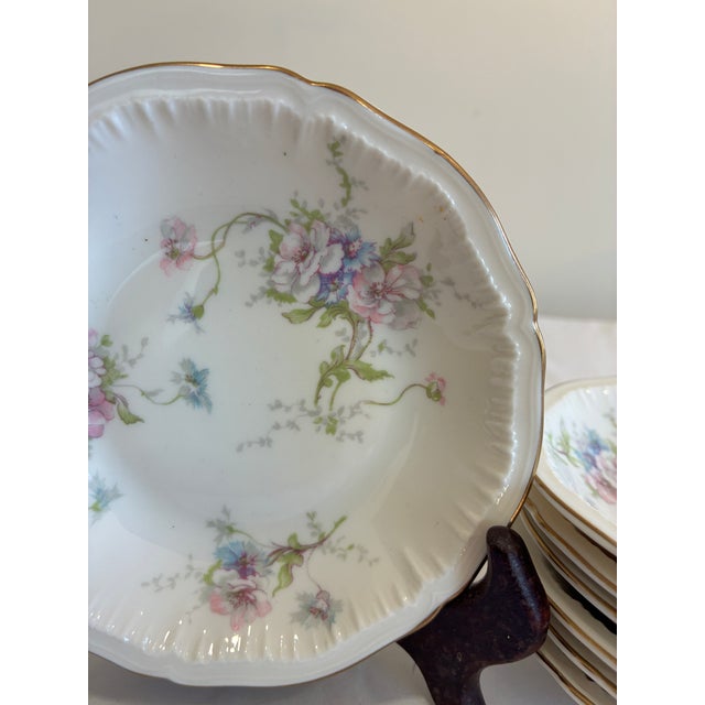 Theodore Haviland Vintage Theodore Haviland Annette Floral Berry Bowls – Set of 7 For Sale - Image 4 of 11
