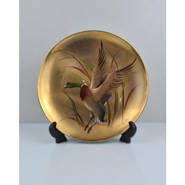 Hand-Painted Porcelain Plates from Carlos Alberto Spina, 1980, Set of 2 For Sale - Image 4 of 17
