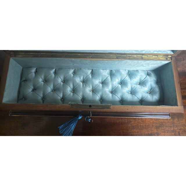 Wood French Glove Box in Walnut, 1880 For Sale - Image 7 of 11