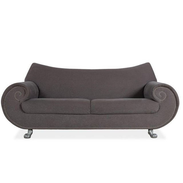 Grey Three-Seater Sofa with Silver Lion Paws from Bretz Gaudi For Sale - Image 11 of 11