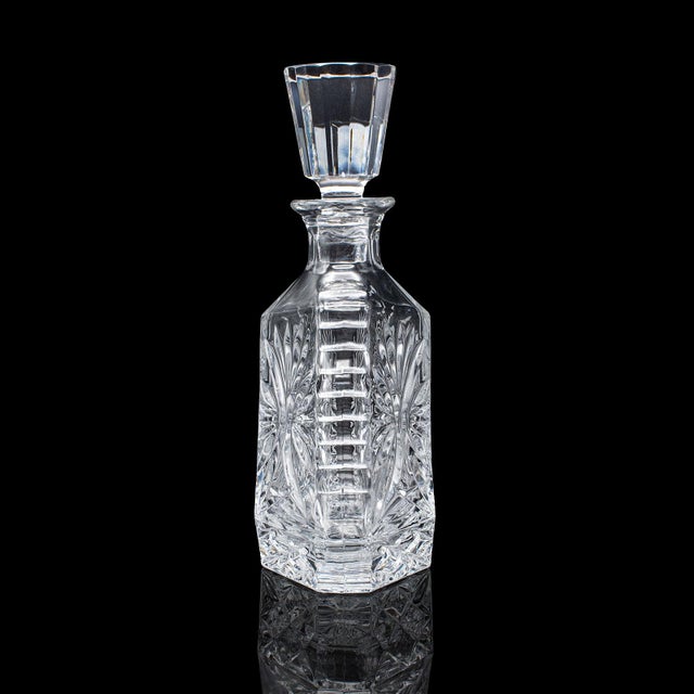 Vintage Liqueur Decanter, English, Crystal Glass, Spirit Bottle, Barware, c.1970 For Sale - Image 4 of 12