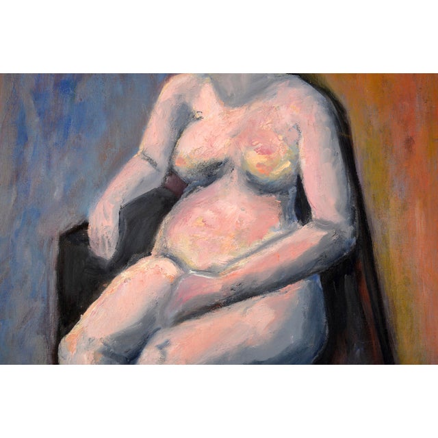 Modern Figure in Pink, Contemporary Figurative Abstract For Sale - Image 4 of 7