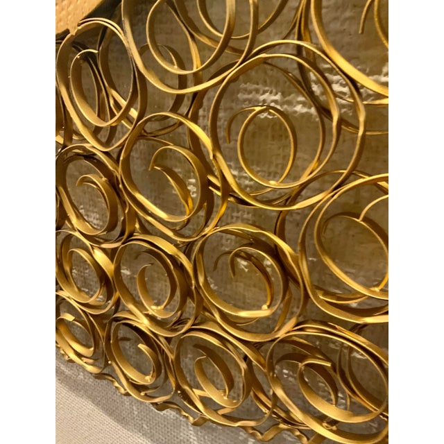 2020s Global Views Modern Gold Curly Wall Mirror For Sale - Image 5 of 6