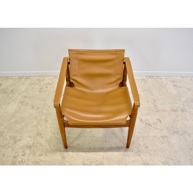 Mid-Century Modern 1960s Safari Chair for Brown Saltman Attributed to Douglas Heaslett For Sale - Image 3 of 12