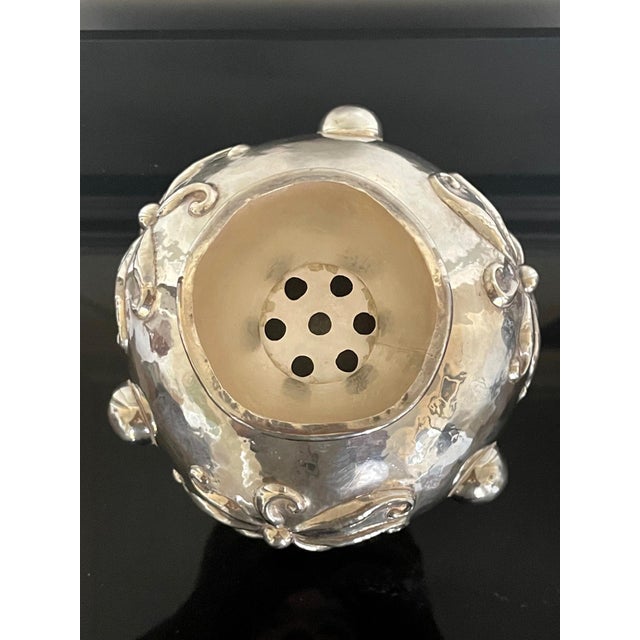 1960s Sculptural Silver Center Bowl with Relief Surface Graziella Laffi For Sale - Image 9 of 12