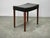 Mid-Century Danish Modern Wood and Black Leather Stool, 1960s For Sale - Image 10 of 12