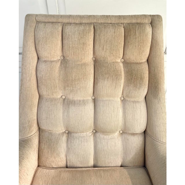 Kroehler High Back Lounge Chair Wood Arm For Sale - Image 4 of 12