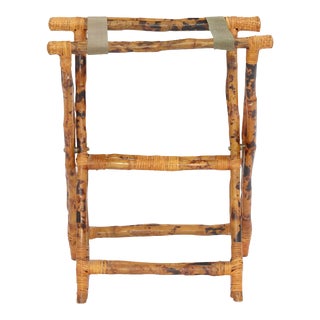 Luggage Stand, Brown, Rattan For Sale