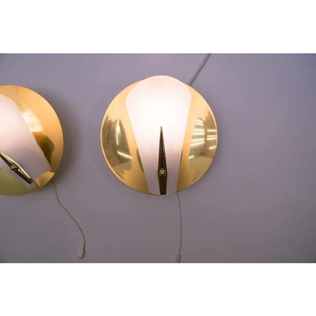 Mid-Century Brass Sconces, 1950s, Set of 2 For Sale - Image 10 of 11