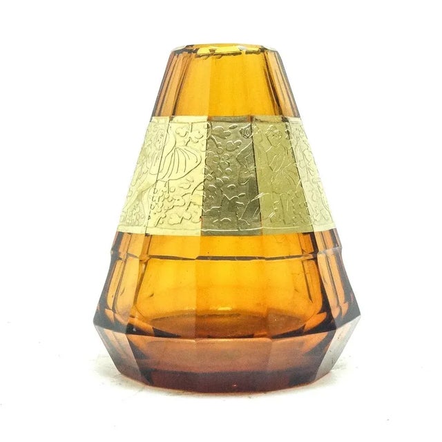 Art Deco Czechoslovakian Vase from Moser, 1950s For Sale - Image 6 of 11