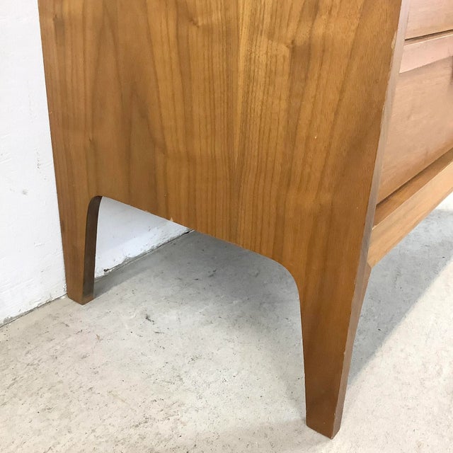 Brown Mid 20th Century Walnut 3-Drawer Chest For Sale - Image 8 of 12