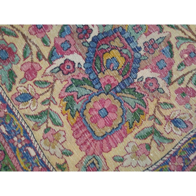 Beige 1900's Antique Persian Lavar Kerman Palace Rug, 14'3" X 16'10" For Sale - Image 8 of 10