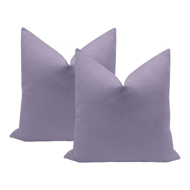 22" Wisteria Performance Linen Pillows a Pair Chairish