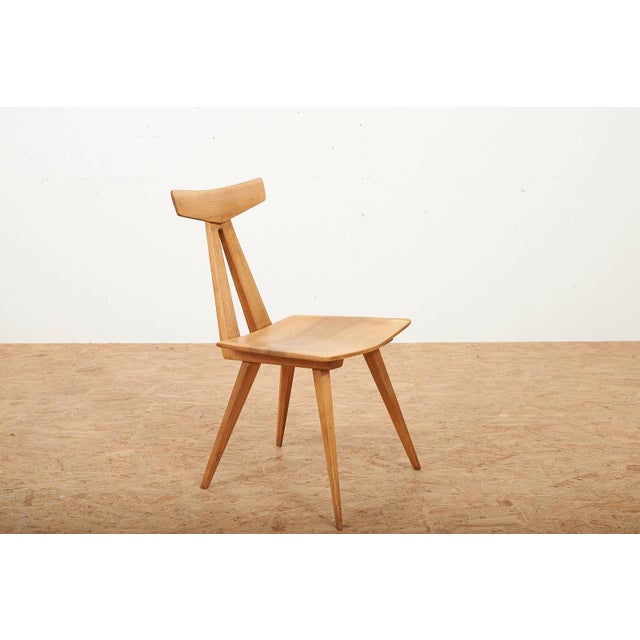 1950s Modern Acacia Chair by Jacob Müller, 1956 For Sale - Image 5 of 12