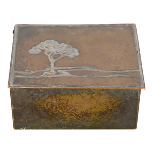 Heintz Arts & Crafts Sterling Silver on Bronze Humidor or Cigarette Box