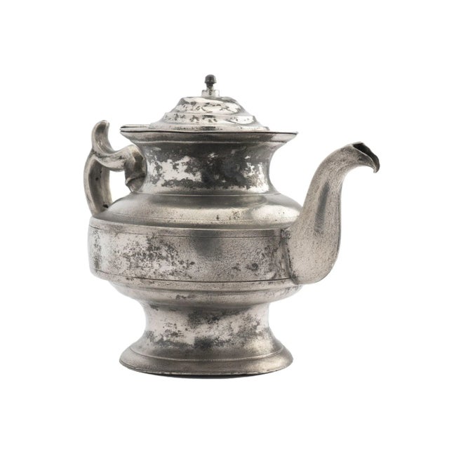 American Pewter Tea Pot, 1820 For Sale - Image 4 of 13