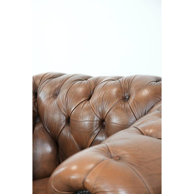 Chesterfield Club Chair in Cowhide For Sale - Image 11 of 16