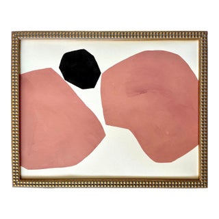 2023 "Montata" Contemporary Abstract Painting on Cotton Paper by Artist r.k. Red For Sale