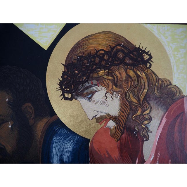 François-Louis Schmied, Christ on the Stations of the Cross (Towards Golgotha), Early 20th Century, Woodcut For Sale - Image 5 of 8