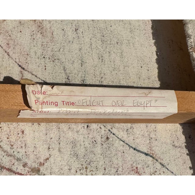 Black 1985 “Flight Over Egypt” Acrylic on Canvas Painting by Robert Berkshire For Sale - Image 8 of 10