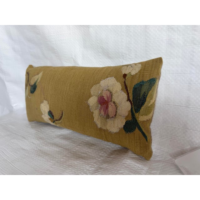 French Circa 1850 Antique French Aubusson Floral Tapestry Pillow For Sale - Image 3 of 7