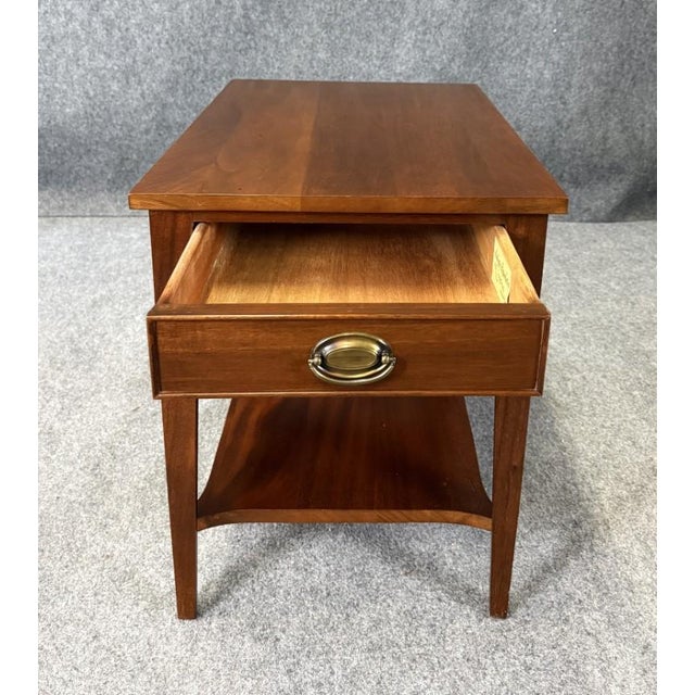 Brown Vintage Craftique 1 Drawer End Table For Sale - Image 8 of 16
